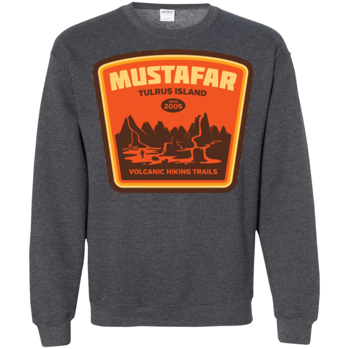 Sweatshirts Dark Heather / Small Volcanic Hiking Trails Crewneck Sweatshirt