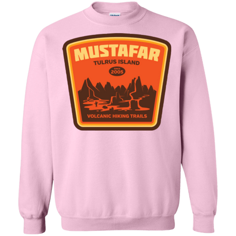 Sweatshirts Light Pink / Small Volcanic Hiking Trails Crewneck Sweatshirt