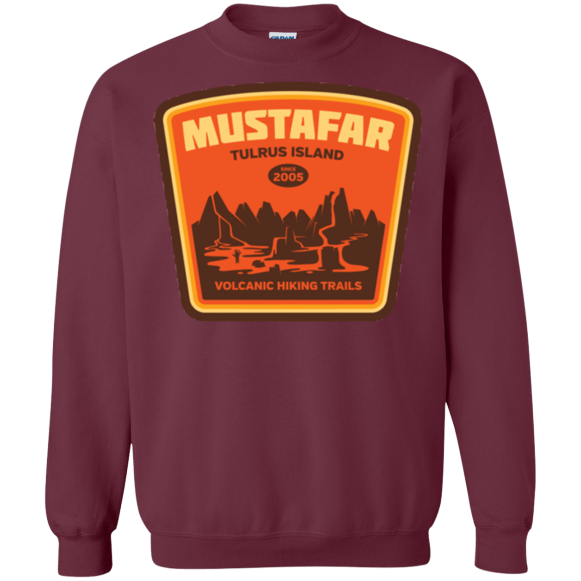 Sweatshirts Maroon / Small Volcanic Hiking Trails Crewneck Sweatshirt