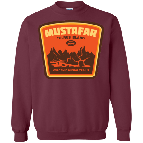 Sweatshirts Maroon / Small Volcanic Hiking Trails Crewneck Sweatshirt