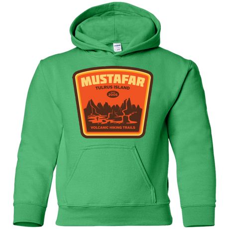 Sweatshirts Irish Green / YS Volcanic Hiking Trails Youth Hoodie