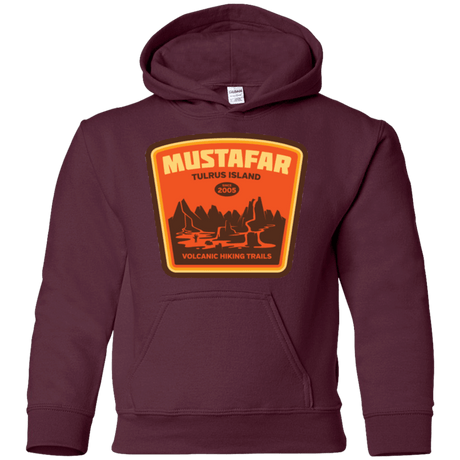 Sweatshirts Maroon / YS Volcanic Hiking Trails Youth Hoodie