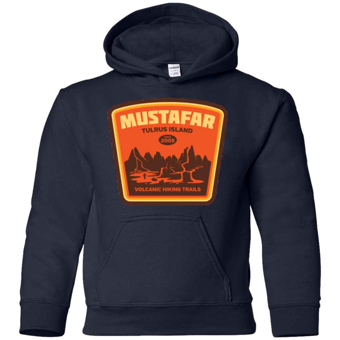 Sweatshirts Navy / YS Volcanic Hiking Trails Youth Hoodie