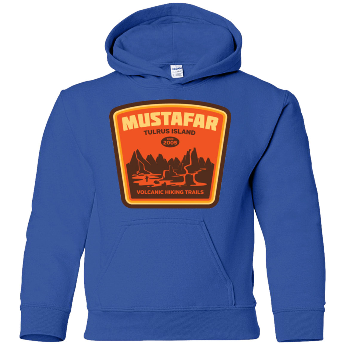 Sweatshirts Royal / YS Volcanic Hiking Trails Youth Hoodie