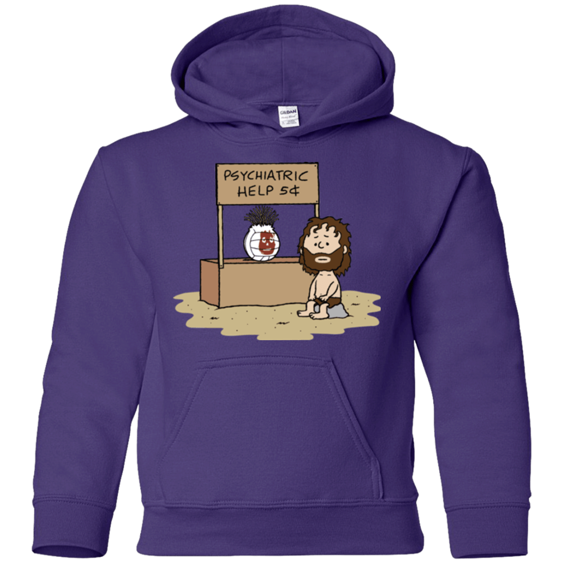 Sweatshirts Purple / YS Volleyball Help Youth Hoodie