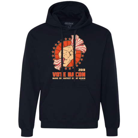 Sweatshirts Navy / Small Vote Bacon In 2018 Premium Fleece Hoodie