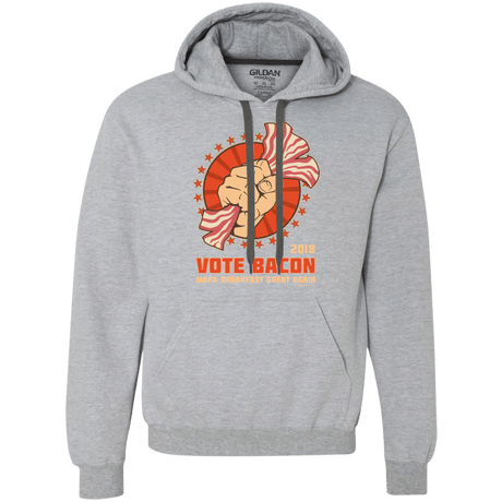 Sweatshirts Sport Grey / Small Vote Bacon In 2018 Premium Fleece Hoodie