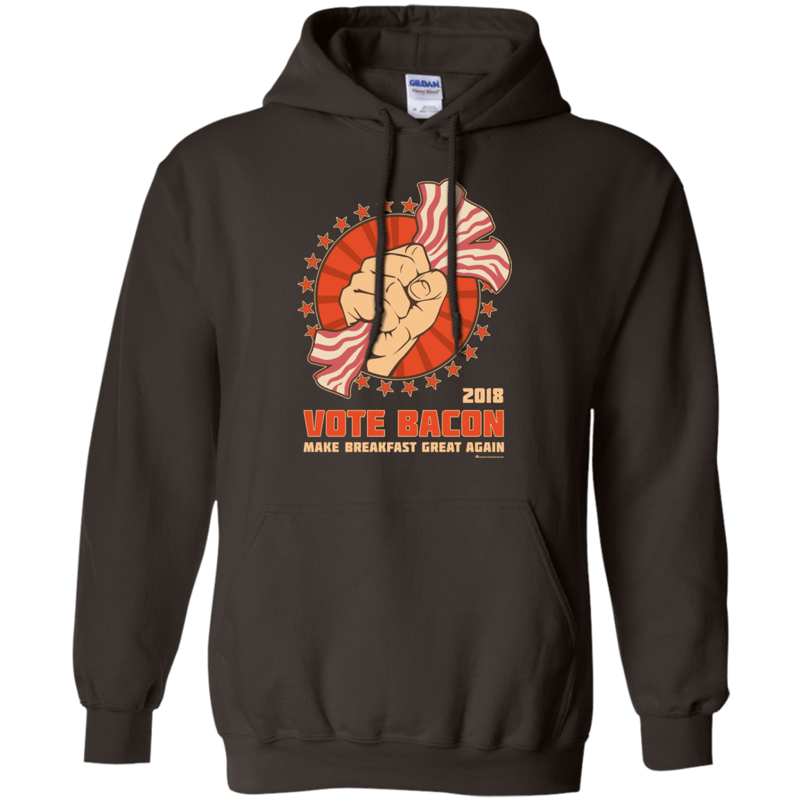 Sweatshirts Dark Chocolate / Small Vote Bacon In 2018 Pullover Hoodie