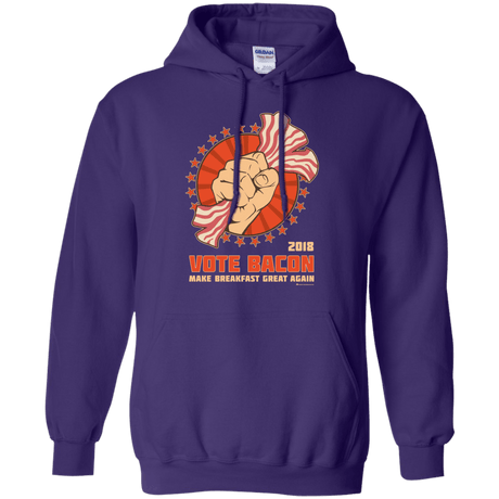 Sweatshirts Purple / Small Vote Bacon In 2018 Pullover Hoodie
