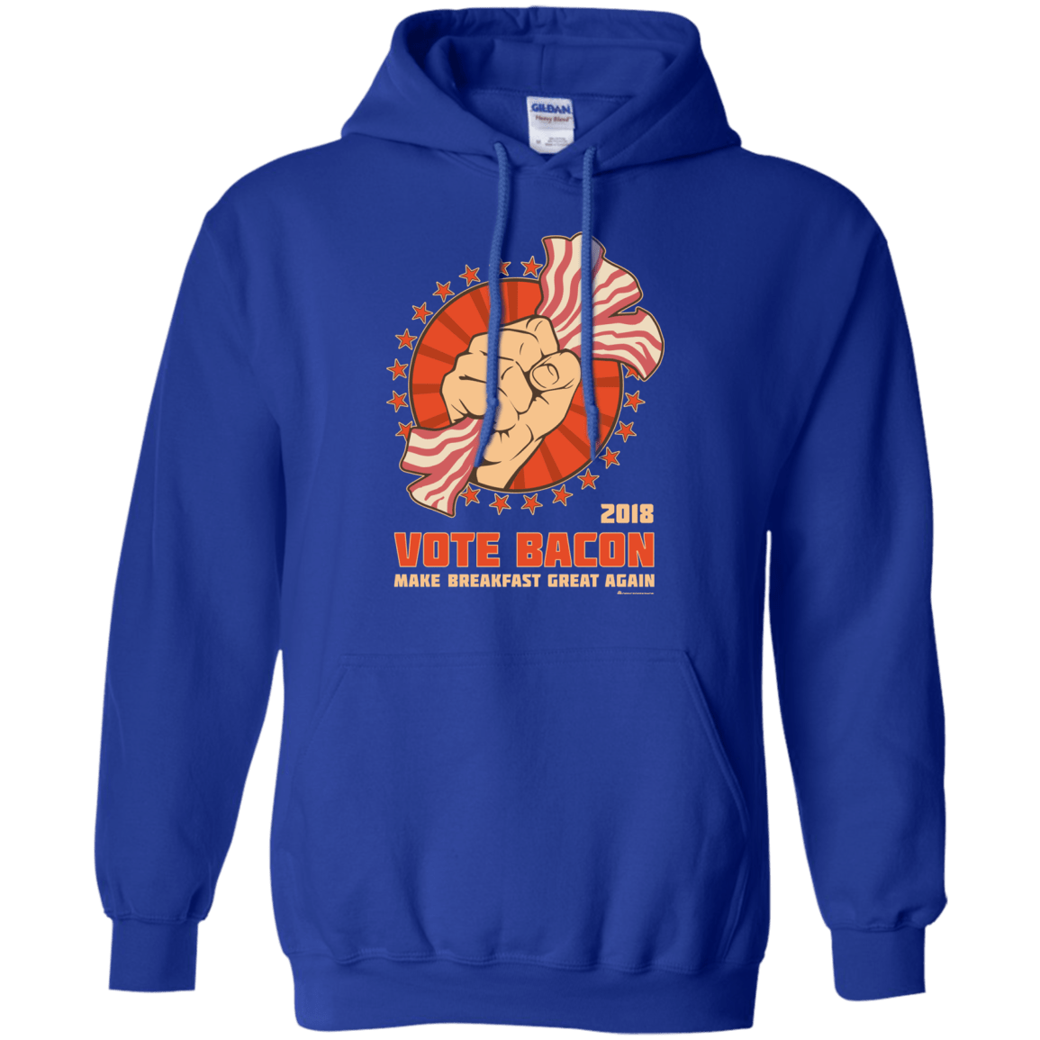 Sweatshirts Royal / Small Vote Bacon In 2018 Pullover Hoodie