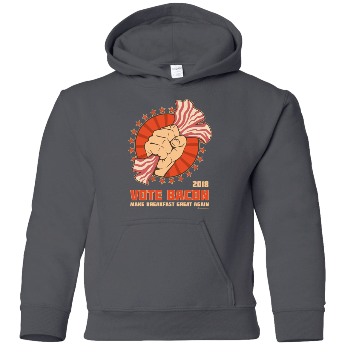 Sweatshirts Charcoal / YS Vote Bacon In 2018 Youth Hoodie