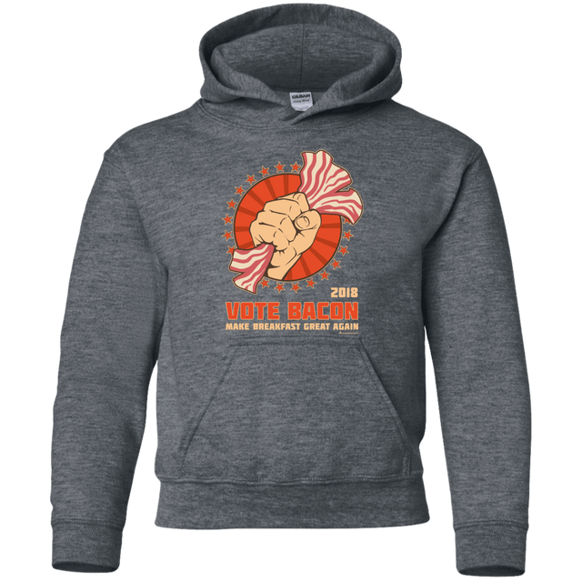 Sweatshirts Dark Heather / YS Vote Bacon In 2018 Youth Hoodie