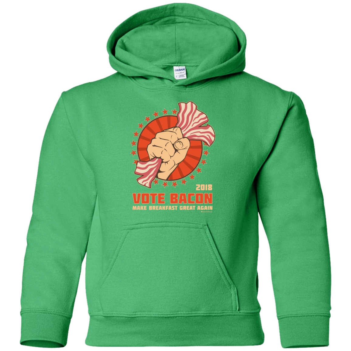 Sweatshirts Irish Green / YS Vote Bacon In 2018 Youth Hoodie