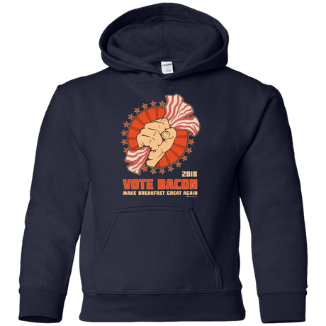 Sweatshirts Navy / YS Vote Bacon In 2018 Youth Hoodie