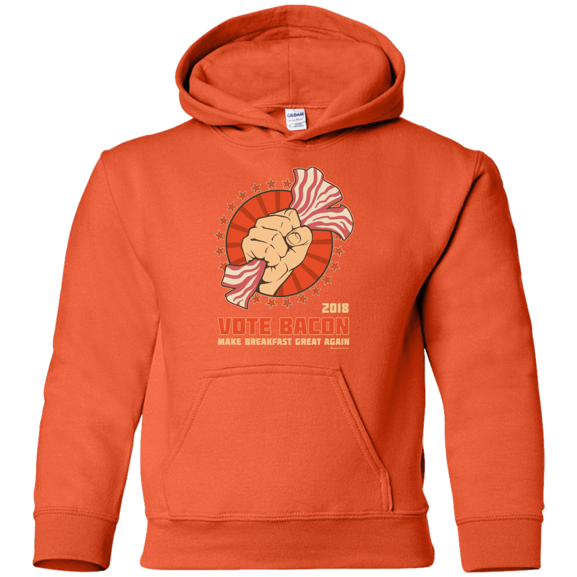Sweatshirts Orange / YS Vote Bacon In 2018 Youth Hoodie