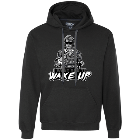 Sweatshirts Black / Small Wake Up Premium Fleece Hoodie