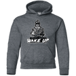 Sweatshirts Dark Heather / YS Wake Up Youth Hoodie