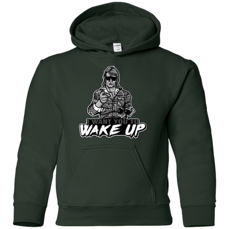Sweatshirts Forest Green / YS Wake Up Youth Hoodie