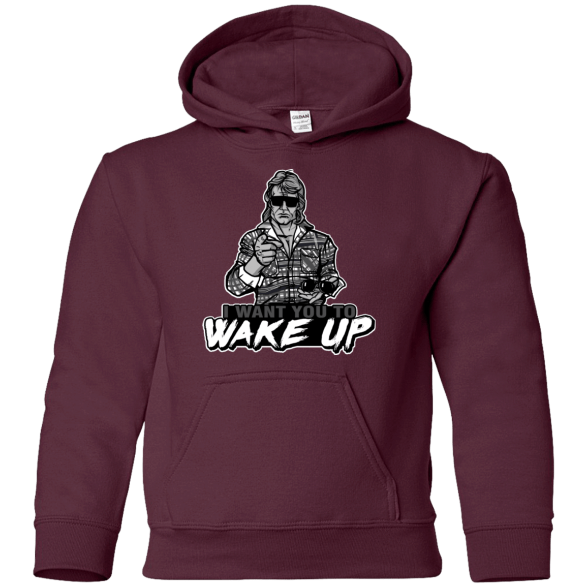 Sweatshirts Maroon / YS Wake Up Youth Hoodie