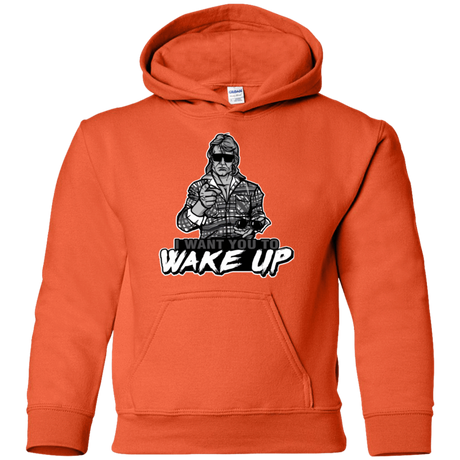 Sweatshirts Orange / YS Wake Up Youth Hoodie