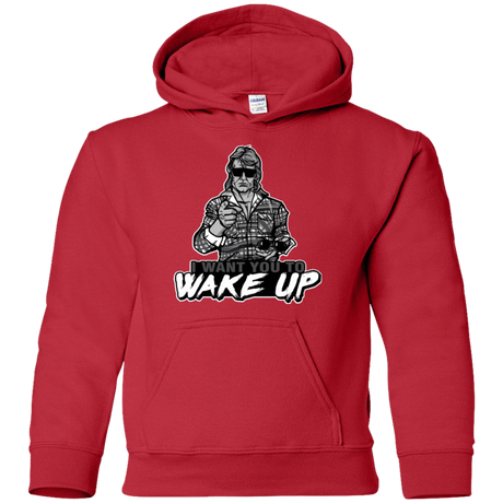 Sweatshirts Red / YS Wake Up Youth Hoodie