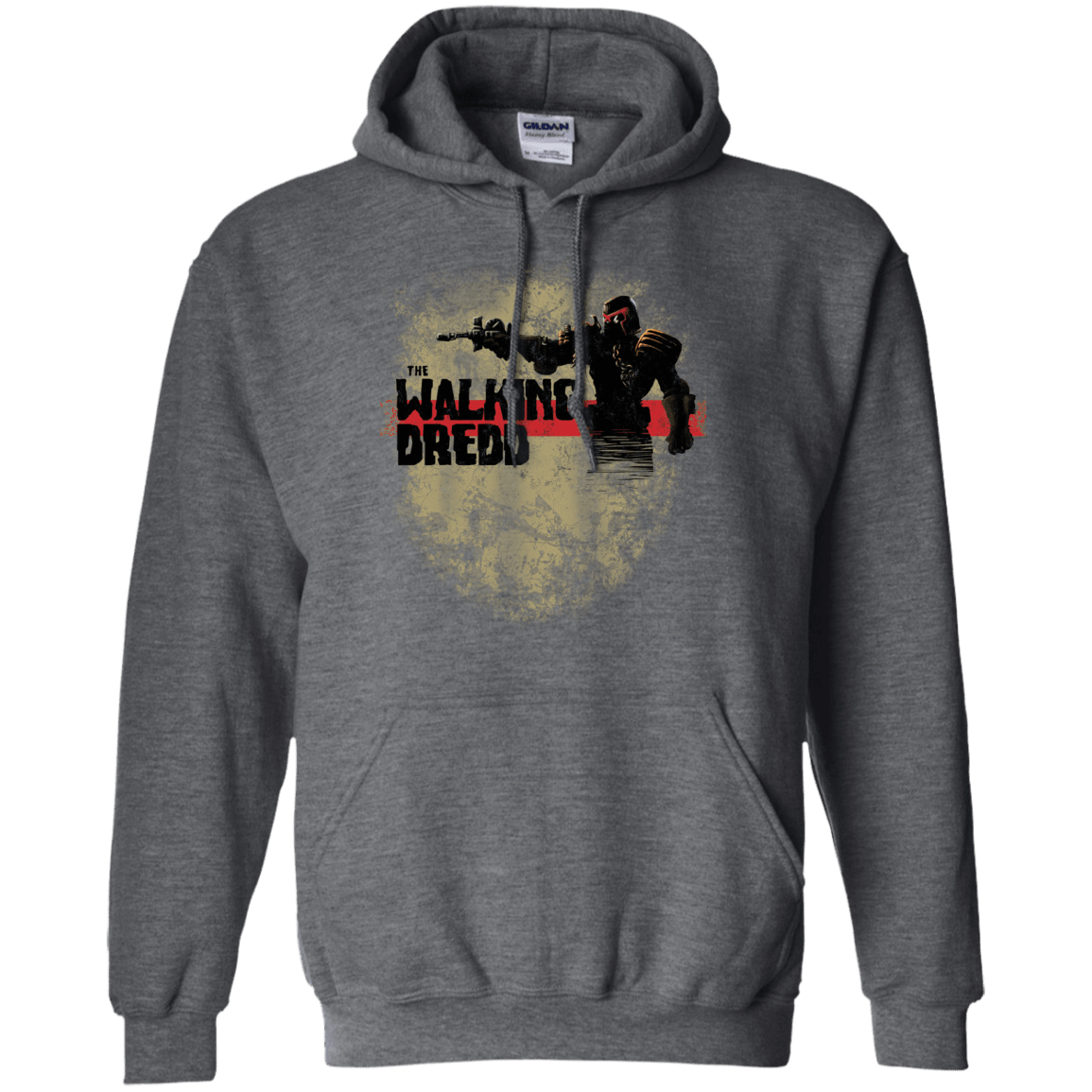 Sweatshirts Dark Heather / Small Walking Dredd Pullover Hoodie