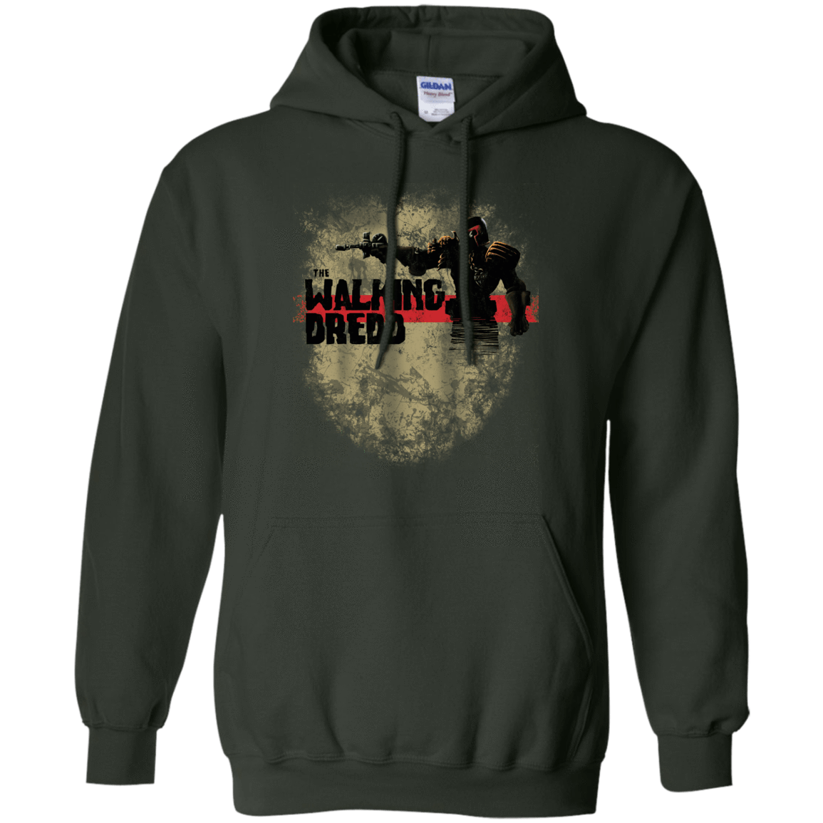 Sweatshirts Forest Green / Small Walking Dredd Pullover Hoodie