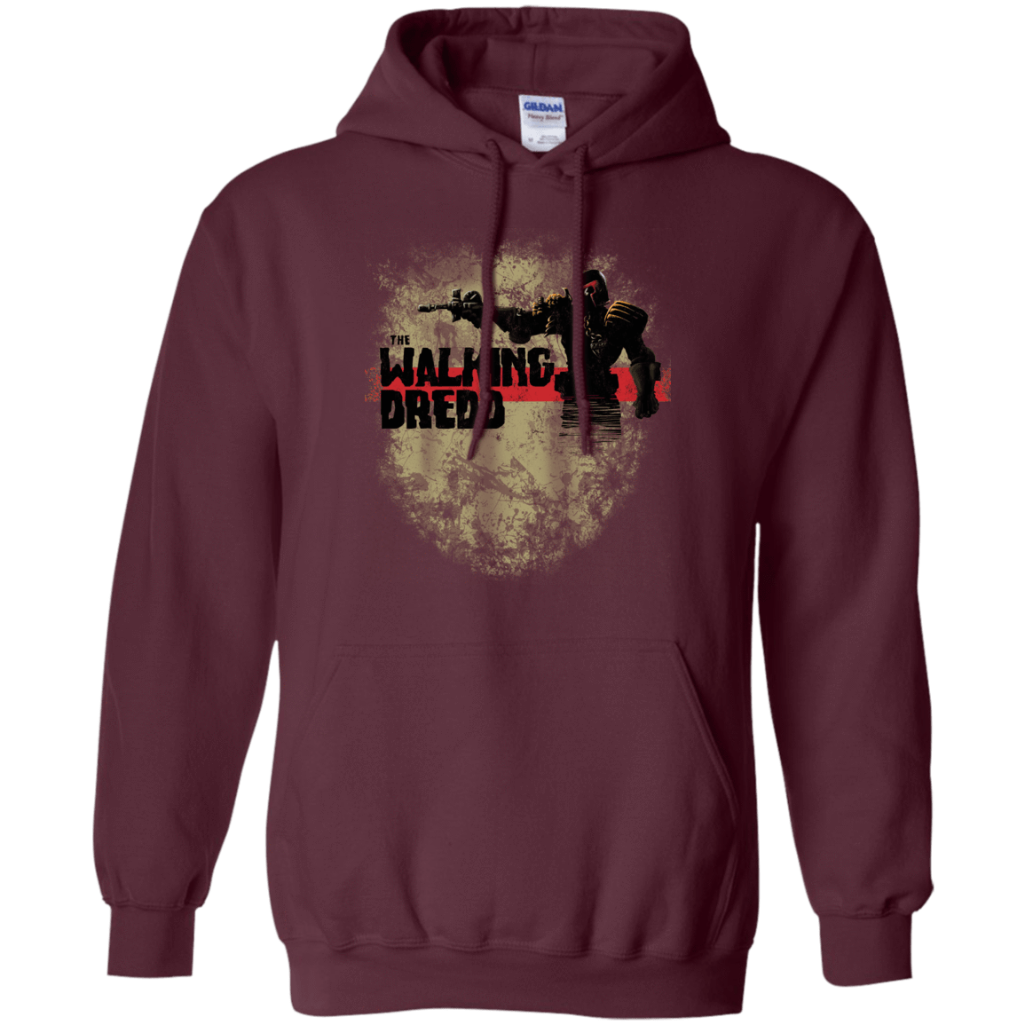 Sweatshirts Maroon / Small Walking Dredd Pullover Hoodie