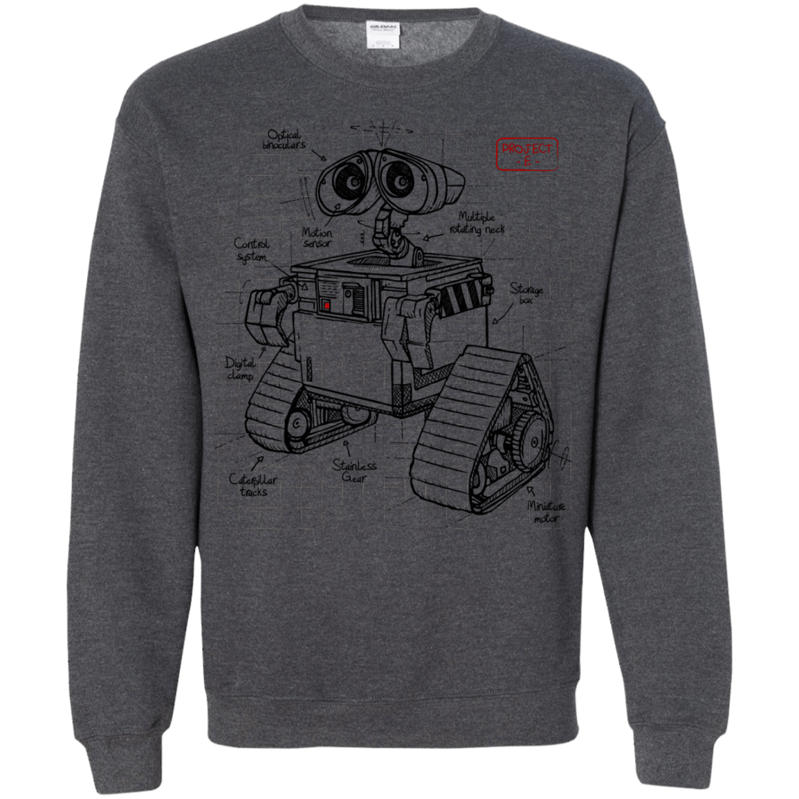 Sweatshirts Dark Heather / S WALL-E Plan Crewneck Sweatshirt