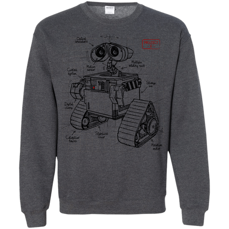 Sweatshirts Dark Heather / S WALL-E Plan Crewneck Sweatshirt