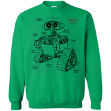 Sweatshirts Irish Green / S WALL-E Plan Crewneck Sweatshirt