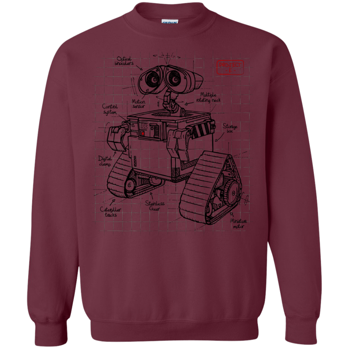 Sweatshirts Maroon / S WALL-E Plan Crewneck Sweatshirt