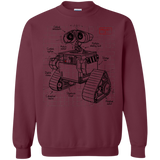Sweatshirts Maroon / S WALL-E Plan Crewneck Sweatshirt