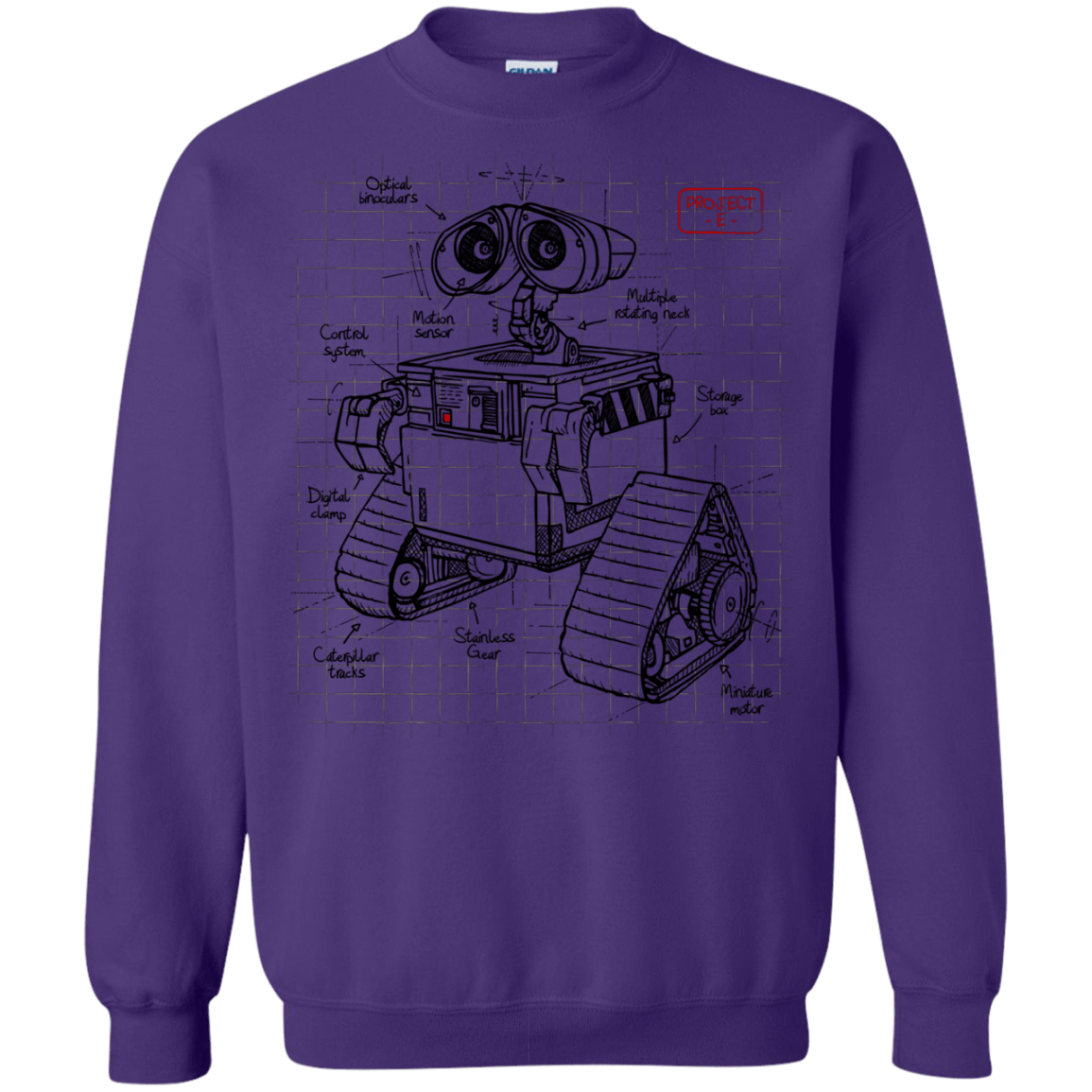 Sweatshirts Purple / S WALL-E Plan Crewneck Sweatshirt