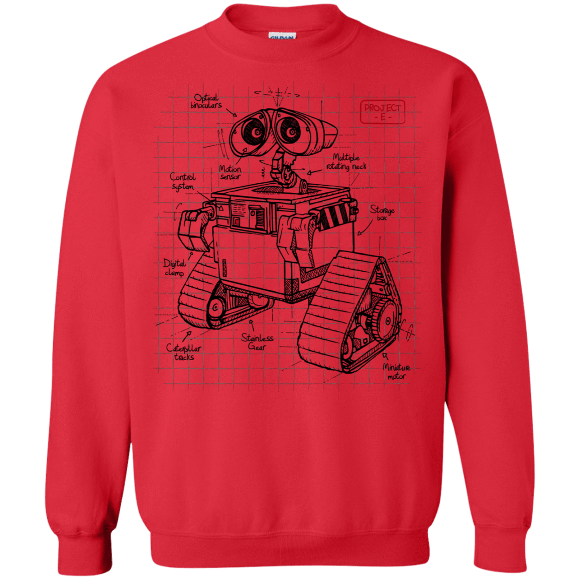 Sweatshirts Red / S WALL-E Plan Crewneck Sweatshirt