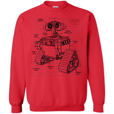 Sweatshirts Red / S WALL-E Plan Crewneck Sweatshirt