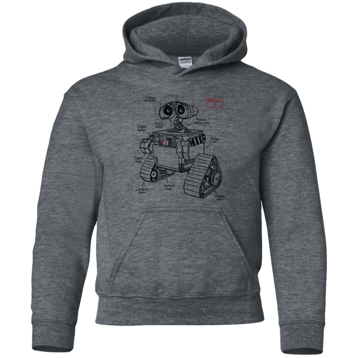Sweatshirts Dark Heather / YS WALL-E Plan Youth Hoodie