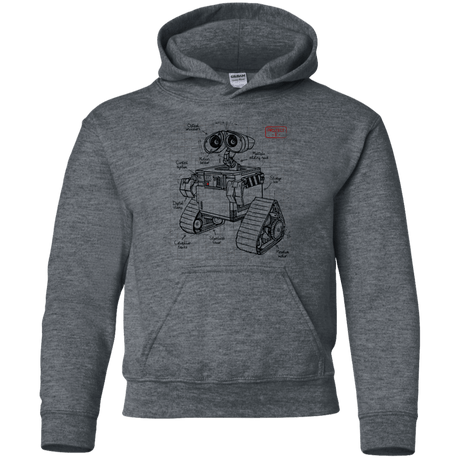 Sweatshirts Dark Heather / YS WALL-E Plan Youth Hoodie