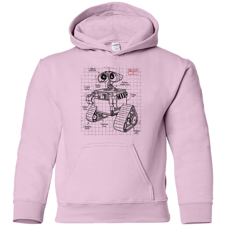 Sweatshirts Light Pink / YS WALL-E Plan Youth Hoodie