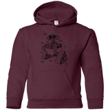 Sweatshirts Maroon / YS WALL-E Plan Youth Hoodie
