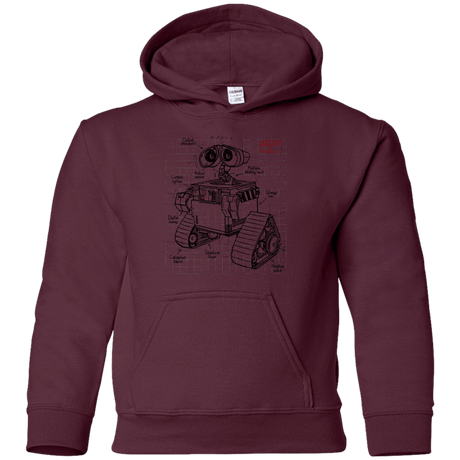Sweatshirts Maroon / YS WALL-E Plan Youth Hoodie