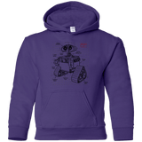 Sweatshirts Purple / YS WALL-E Plan Youth Hoodie