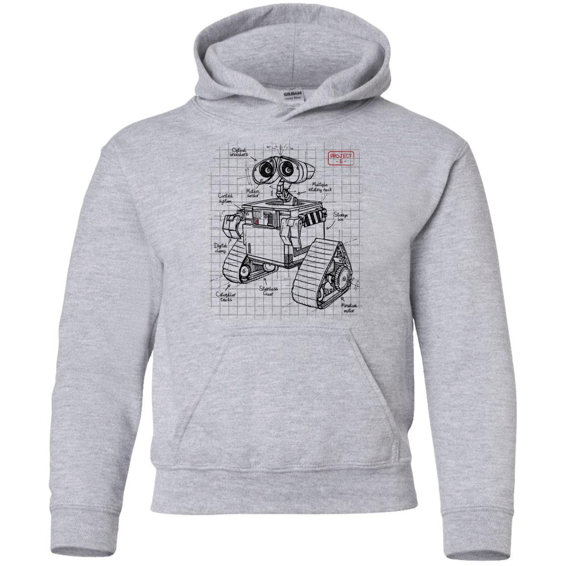 Sweatshirts Sport Grey / YS WALL-E Plan Youth Hoodie