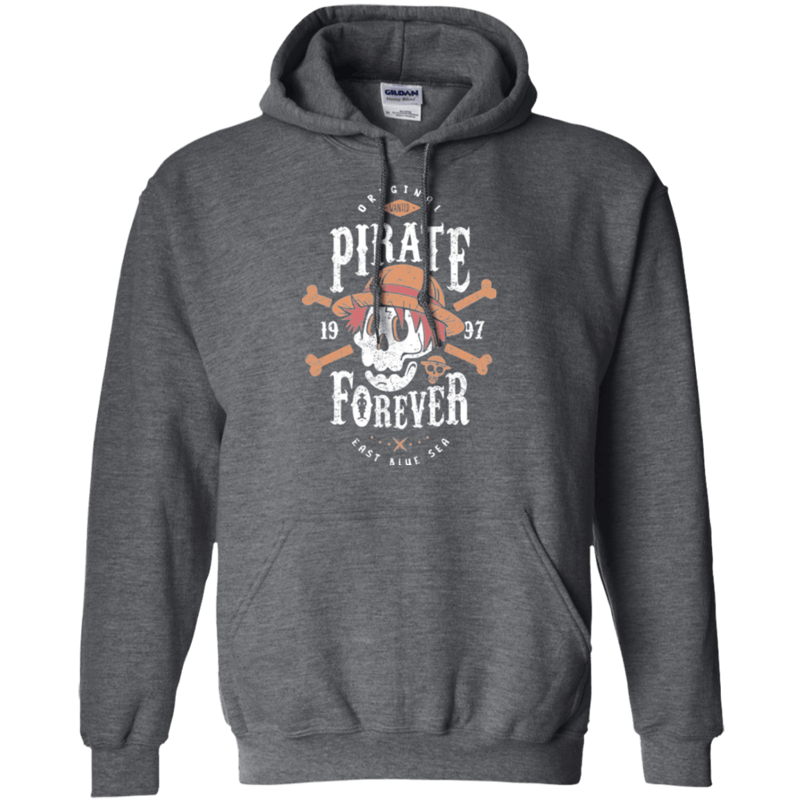 Sweatshirts Dark Heather / Small Wanted Pirate Forever Pullover Hoodie