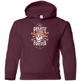 Sweatshirts Maroon / YS Wanted Pirate Forever Youth Hoodie