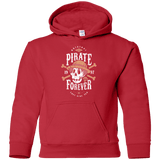 Sweatshirts Red / YS Wanted Pirate Forever Youth Hoodie