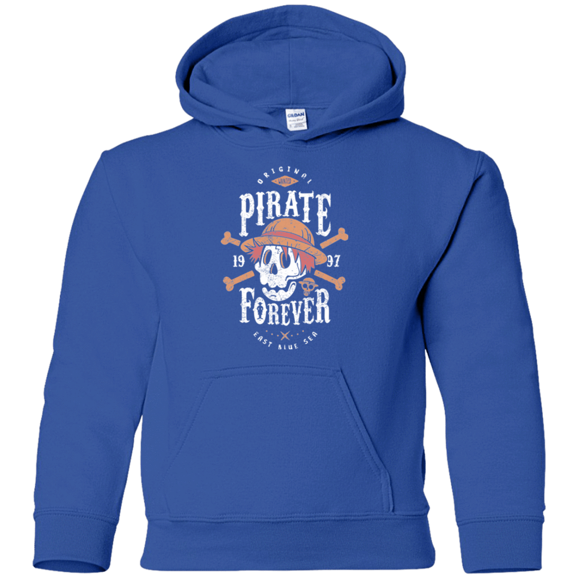 Sweatshirts Royal / YS Wanted Pirate Forever Youth Hoodie