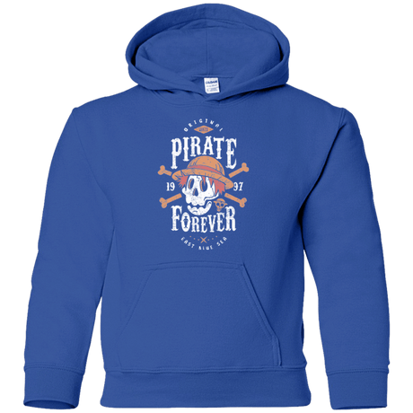 Sweatshirts Royal / YS Wanted Pirate Forever Youth Hoodie