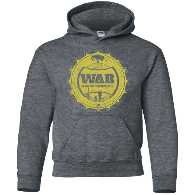 Sweatshirts Dark Heather / YS War never changes (2) Youth Hoodie
