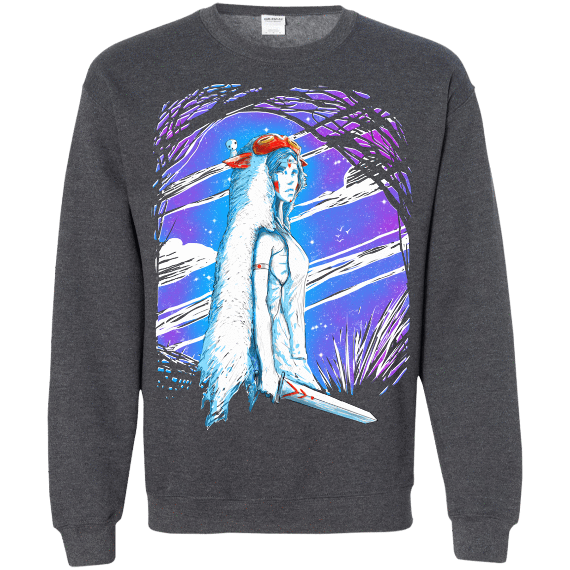 Sweatshirts Dark Heather / S Warrior Princess Crewneck Sweatshirt